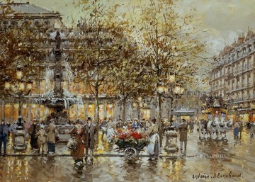 Cityscape Painting - AB comedie Parisian